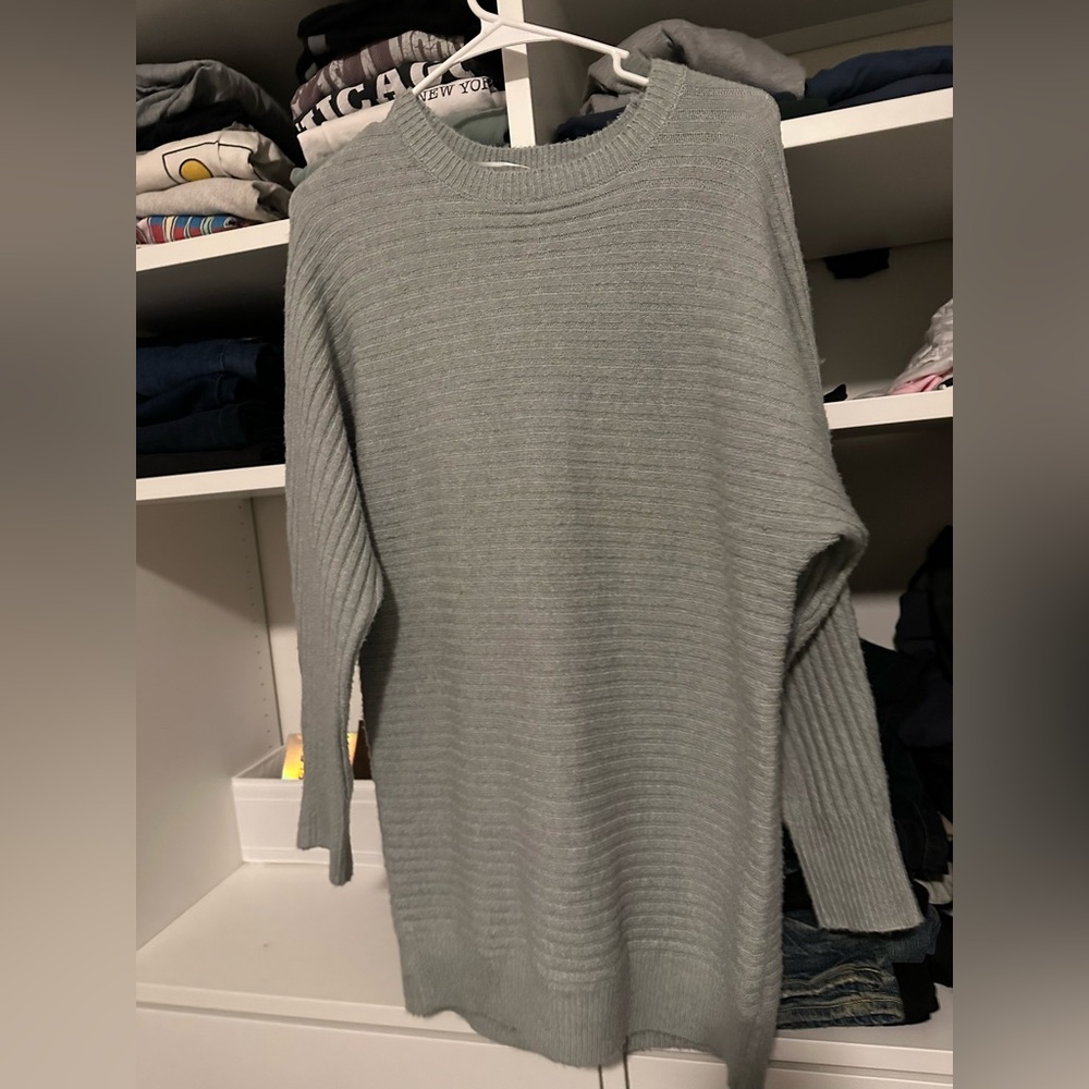 Sage green sweater dress